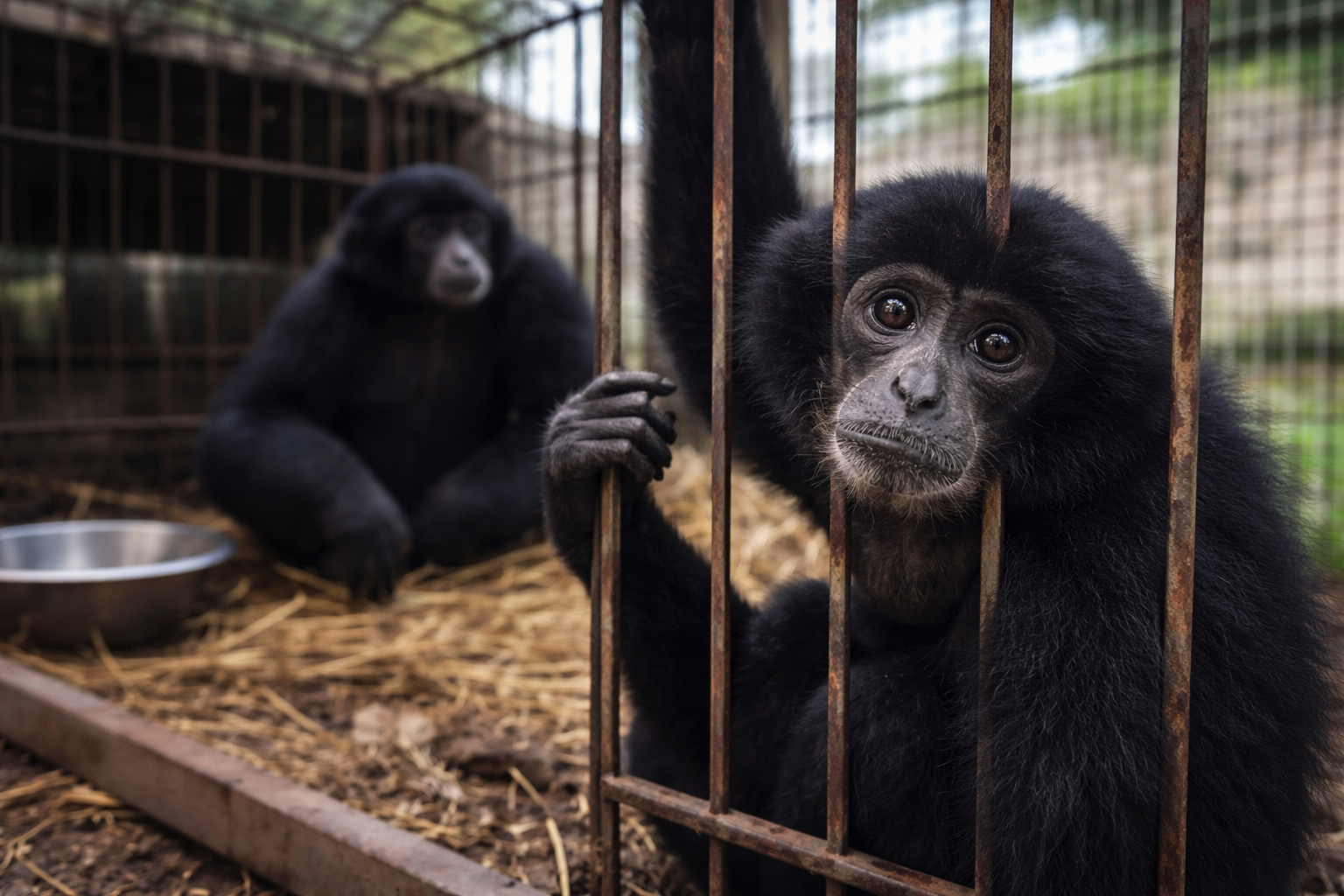 Polisi Bongkar Perdagangan Owa Siamang di Riau