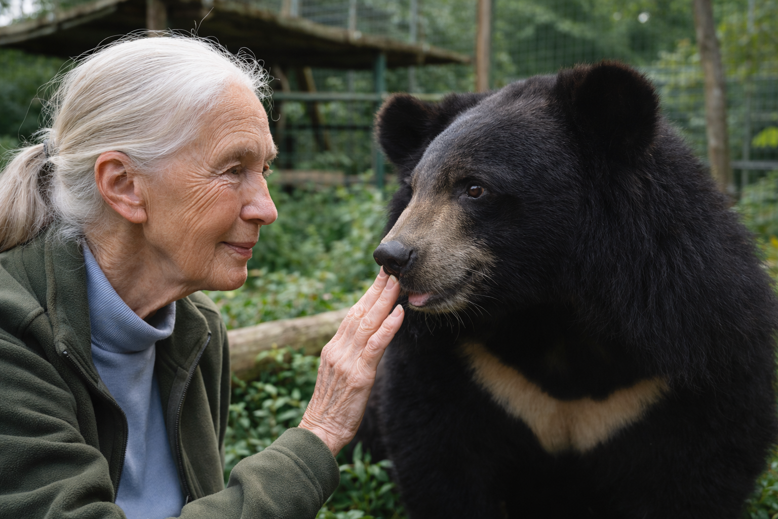 Jane Goodall Jadi Guardian Beruang Hasil Penyelamatan