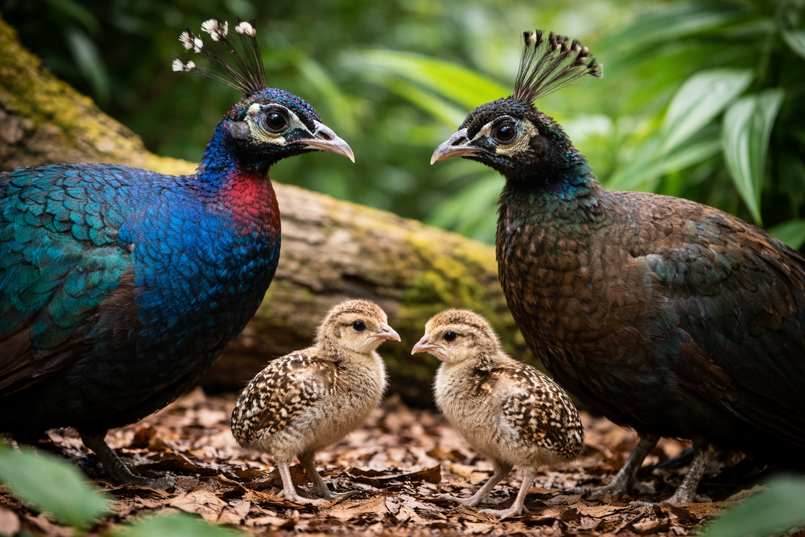Dua Anak Congo Peafowl yang Langka Berhasil Menetas